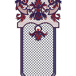 Attractive Rhombus Shape In Neck Design