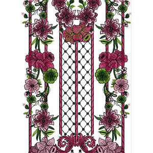 Different Flower Bunch In Neck Design