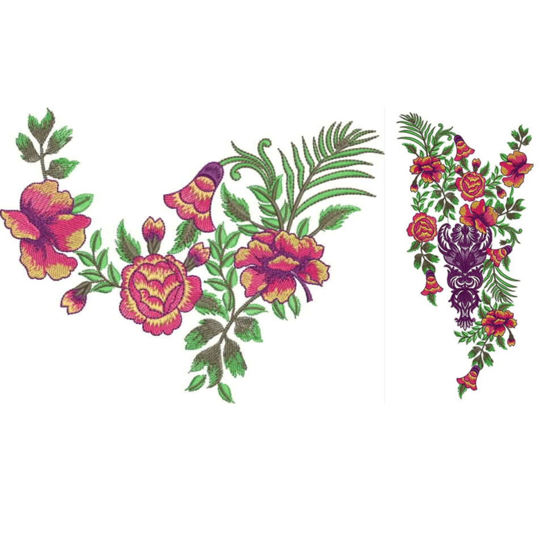 Simpatico Neck Design In Embroidery