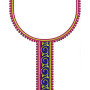Spiral Out Line Neck In Embroidery Design