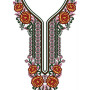 Italian Folk Floral Yoke Embroidery Design