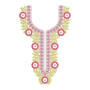 Geometric Floral Folk Neckline Embroidery Design