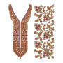 Kashmiri flower Neck Embroidery Design