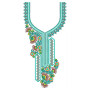 Zigzag Line In Neck Embroidery Design