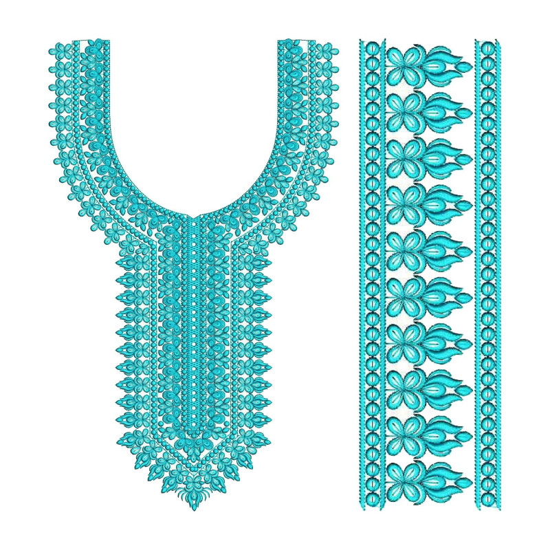 Lavish Neck Embroidery Design