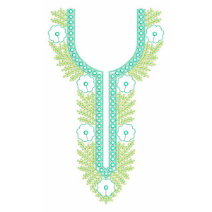 Sculpture Run Handwork Neck Embroidery Design