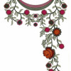 Rose Flowers Neck Embroidery Design