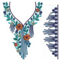 Engrossing Neck With Aerial Roots Embroidery Design