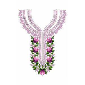 Blade Cutting Flower Embroidery Design