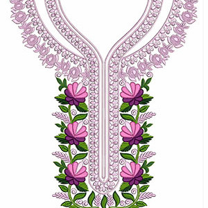 Blade Cutting Flower Embroidery Design