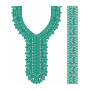 Spiral Lined Simple Neck Embroidery Design