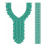 Spiral Lined Simple Neck Embroidery Design