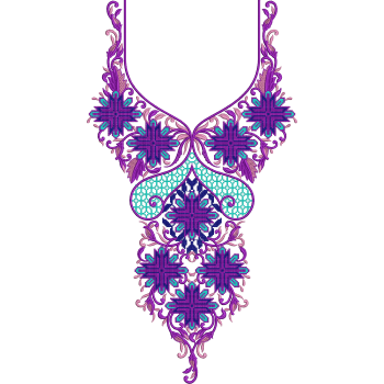 Bridal Wedding Dress Embroidery Neck Design