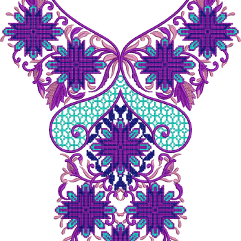 Bridal Wedding Dress Embroidery Neck Design