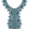 Intrigue Trellis Neck Embroidery Design