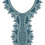 Intrigue Trellis Neck Embroidery Design