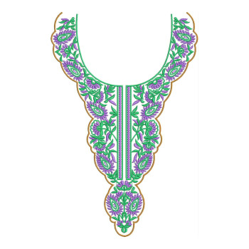 Jhalar Bel Neck Embroidery Design