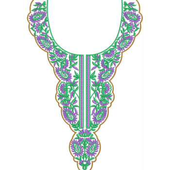Jhalar Bel Neck Embroidery Design