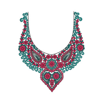 Gulabi Neela Embroidery Design