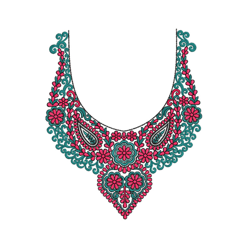 Gulabi Neela Embroidery Design