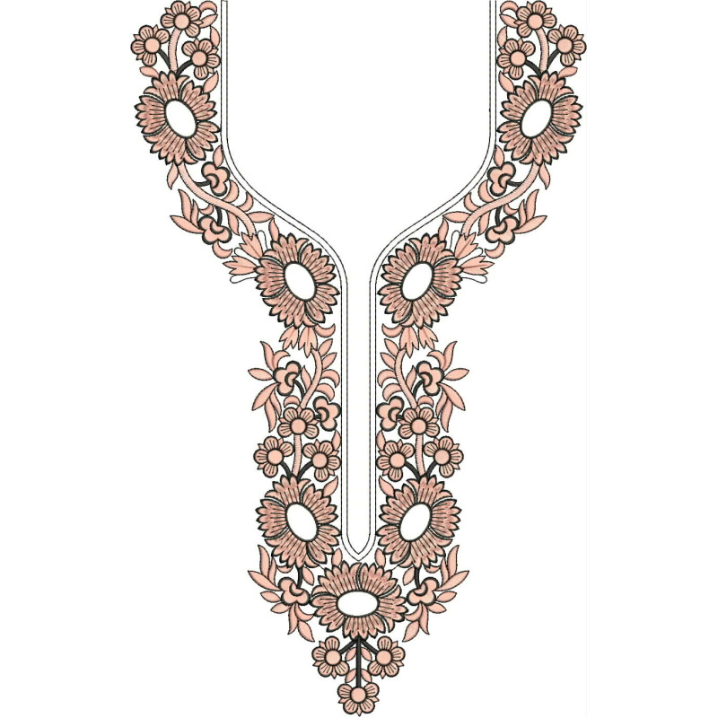 Suzani Neck Embroidery Design