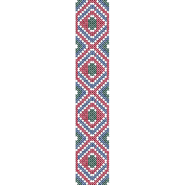 Slavic Diamond Band Embroidery Design