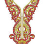 France Queen Style Yoke Embroidery Design