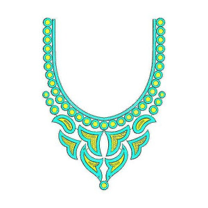 Fashion Motif Neck Embroidery Design