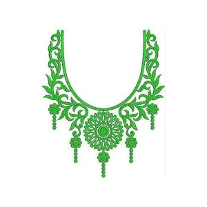 Gold Chamois Jilbab Fashion Sequin Embroidery Design