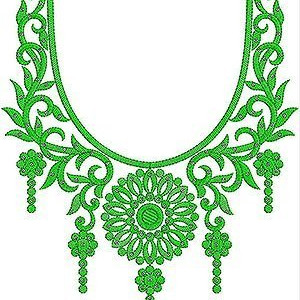 Gold Chamois Jilbab Fashion Sequin Embroidery Design