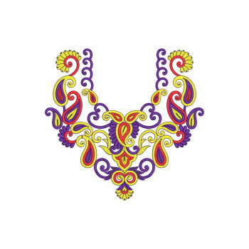 Floral Round Neck Design