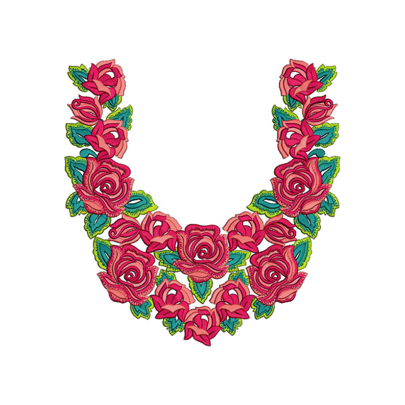 Creative Pashtun Rose Embroidery Dress Kurti Tunic Design