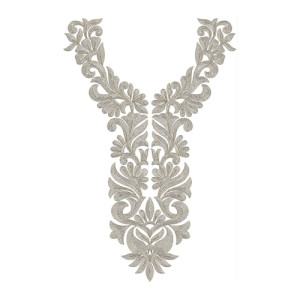 The Royal Vine Neck Embroidery Design