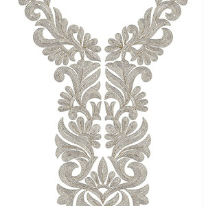 The Royal Vine Neck Embroidery Design