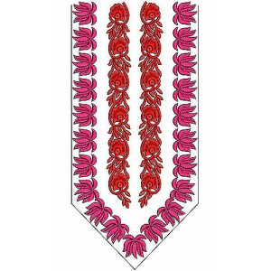 Simple Jalabiya Neck Yoke Gala Embroidery Design
