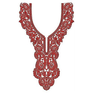 Exquisite Embroidery Design of Neck-Yoke-Gala