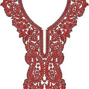 Exquisite Embroidery Design of Neck-Yoke-Gala