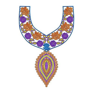 2014 Wellington Style Simple Neck Yoke Gala Embroidery Design