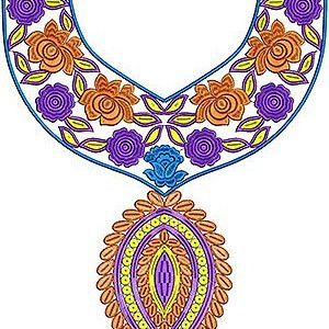 2014 Wellington Style Simple Neck Yoke Gala Embroidery Design