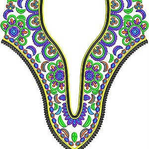 Melbourne Fashion Terracotta Fabric Embroidery Neck Design