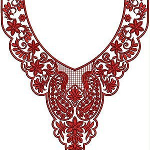 Melbourne Fashion Embroidery Neck Design