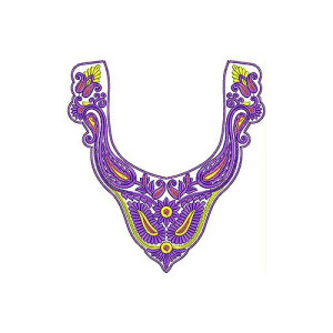 Necklace Style Bride Sequin Neck Yoke Gala Embroidery Design