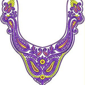Necklace Style Bride Sequin Neck Yoke Gala Embroidery Design