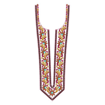 Arabian Jalabiya Caftan Designer Yoke Gala Embroidery Design