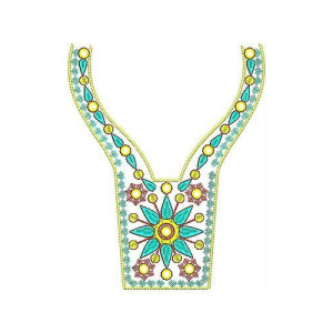 Fall Style Mexican Fashion Neck Embroidery Design