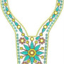 Fall Style Mexican Fashion Neck Embroidery Design
