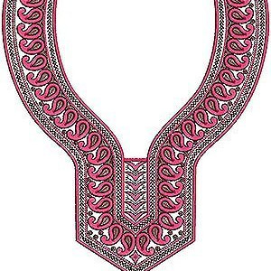 Bohemian Fashion Style Neck Yoke Gala Embroidery Design