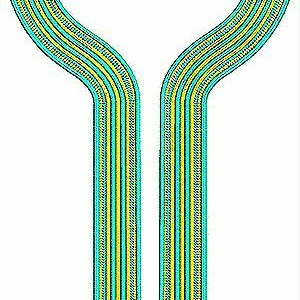 Latest Jalabiya Bold Line Neck Embroidery Design