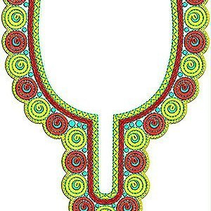 Hot Cute Beautiful Jalabiya Kaftan Neck Embroidery Design