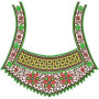 Bride Boho Gypsy Sequins Cording Neck Embroidery Design